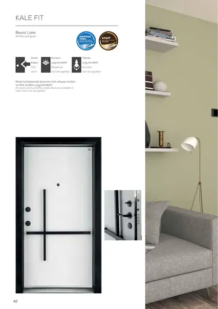 Kale Fit modern Kale çelik kapı modeli