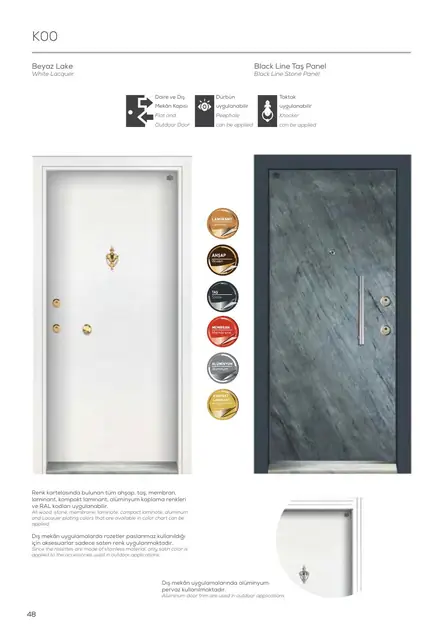 K00 modern Kale çelik kapı modeli
